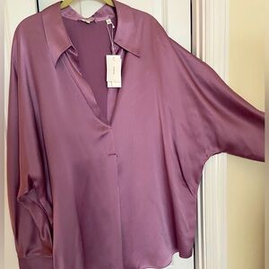 Vince lilac silk blouse sz XXXL
